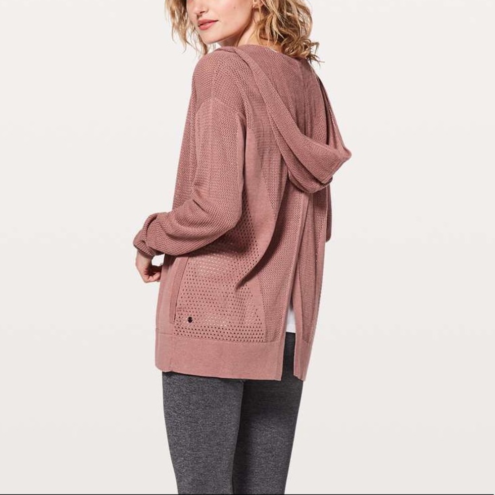 Lululemon still movement wrap sweater 12 pink